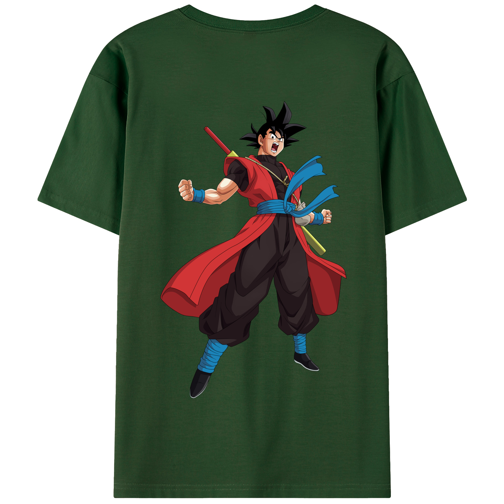 （画像用） ドラゴンボール 孫悟空（そん ごくう）Son Goku カカロット DRAGON BALL Kakarotto 綿100％半袖Tシャツ（背面プリント）
